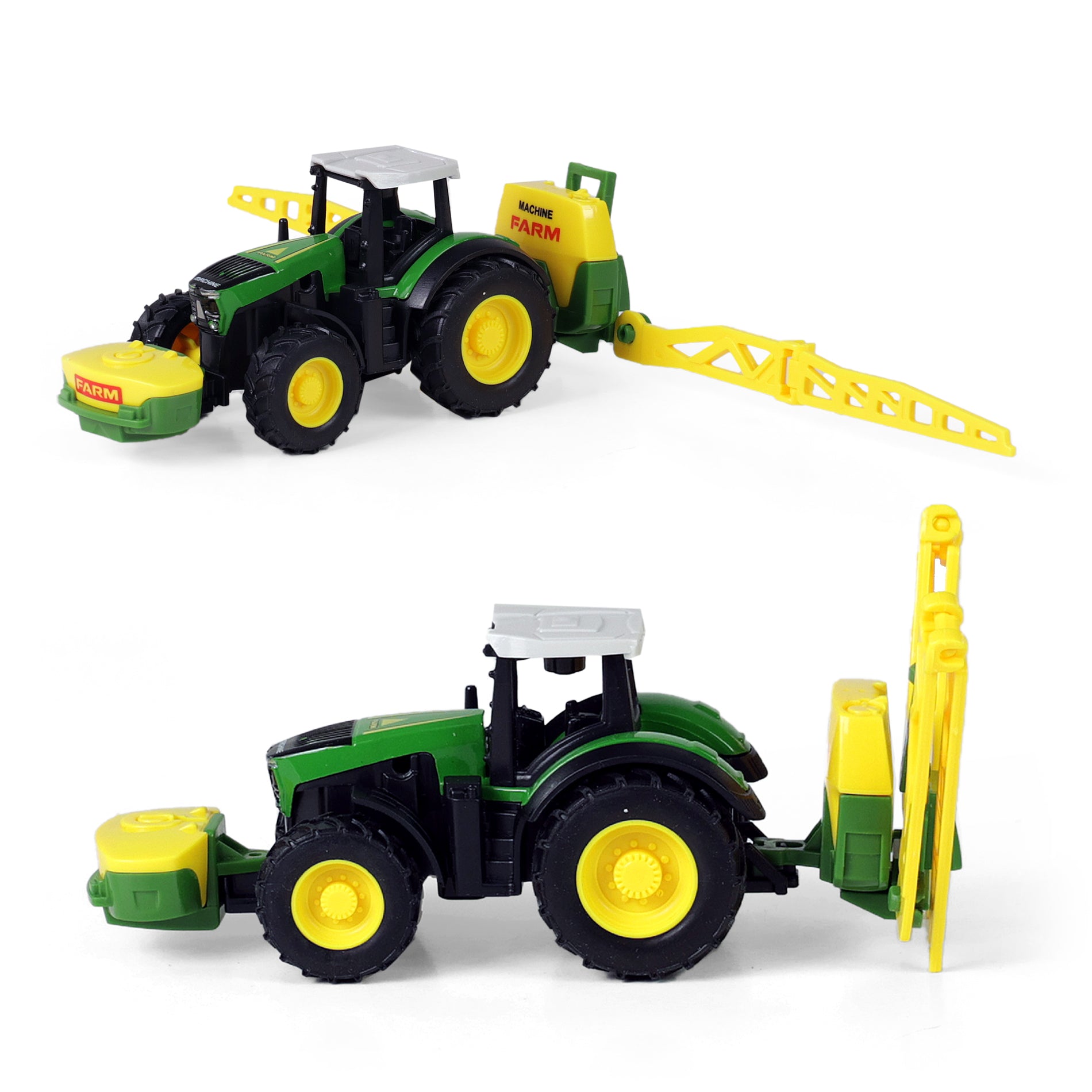 Metal tractor with trailer 18 cm