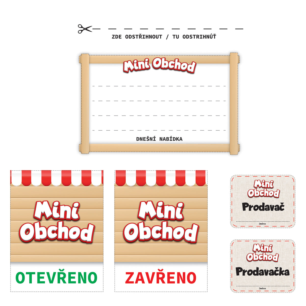 Toy cash register with Czech money, pink