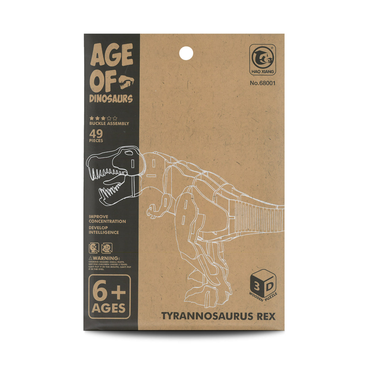 Wooden 3D puzzle Tyrannosaurus Rex 49 pieces