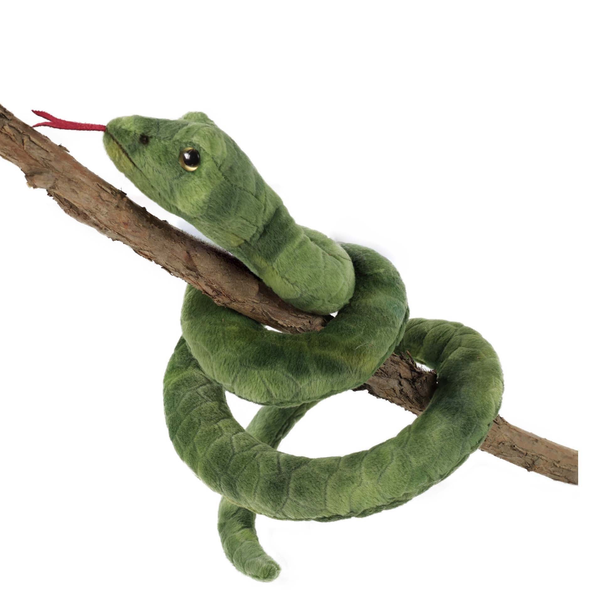 Green plush snake 90 cm