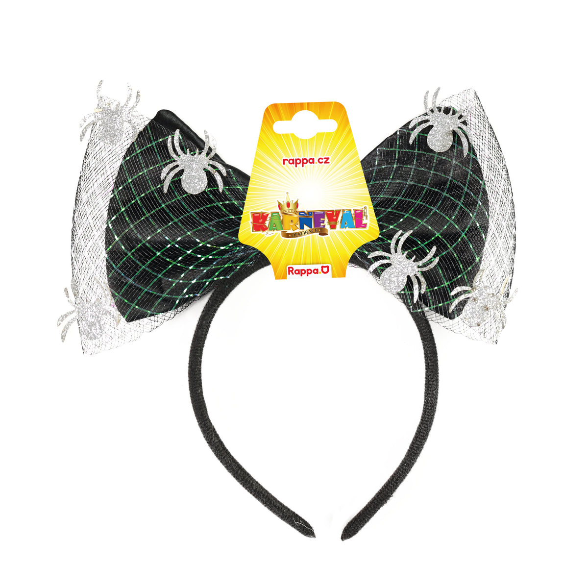 Halloween bow headband with spiders