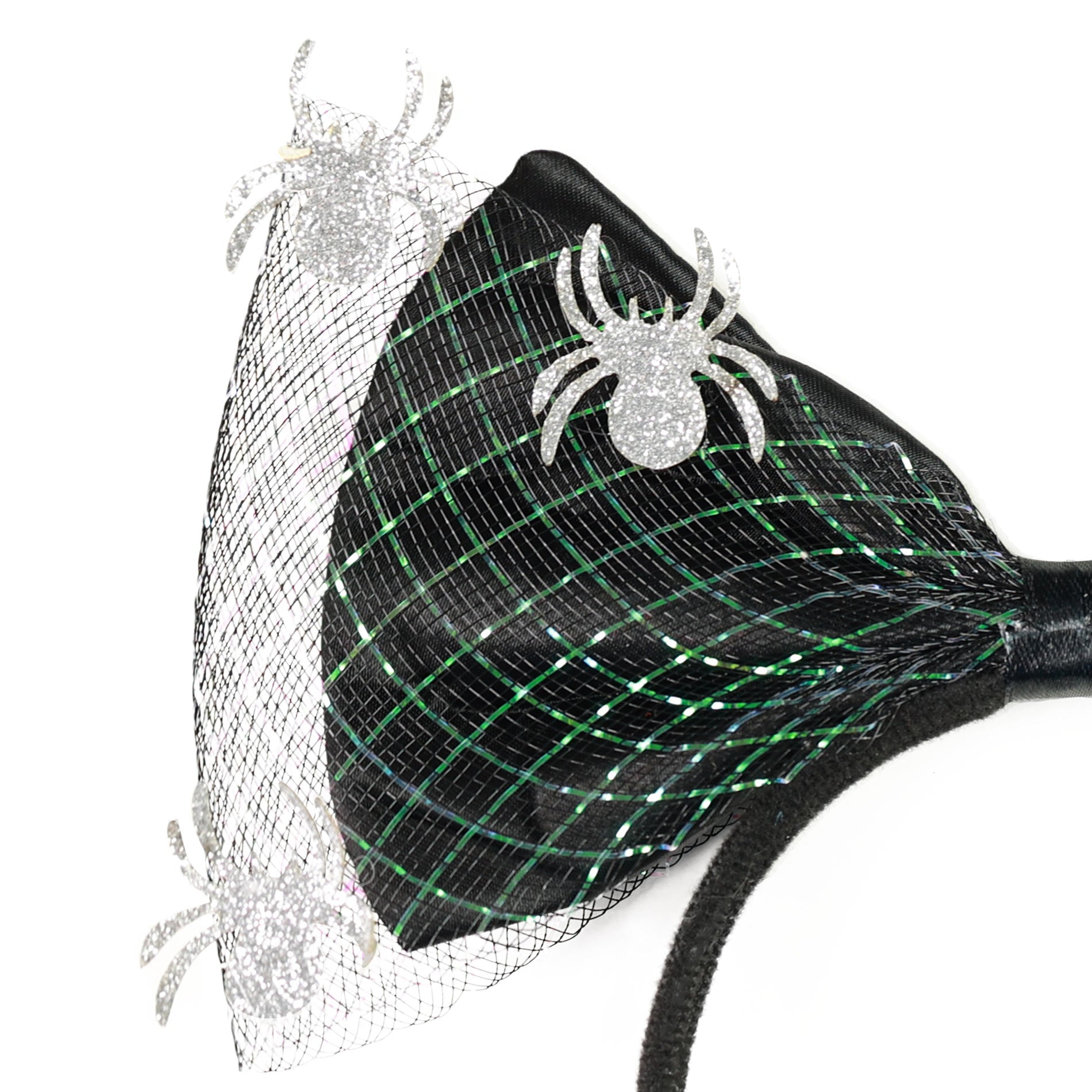 Halloween bow headband with spiders
