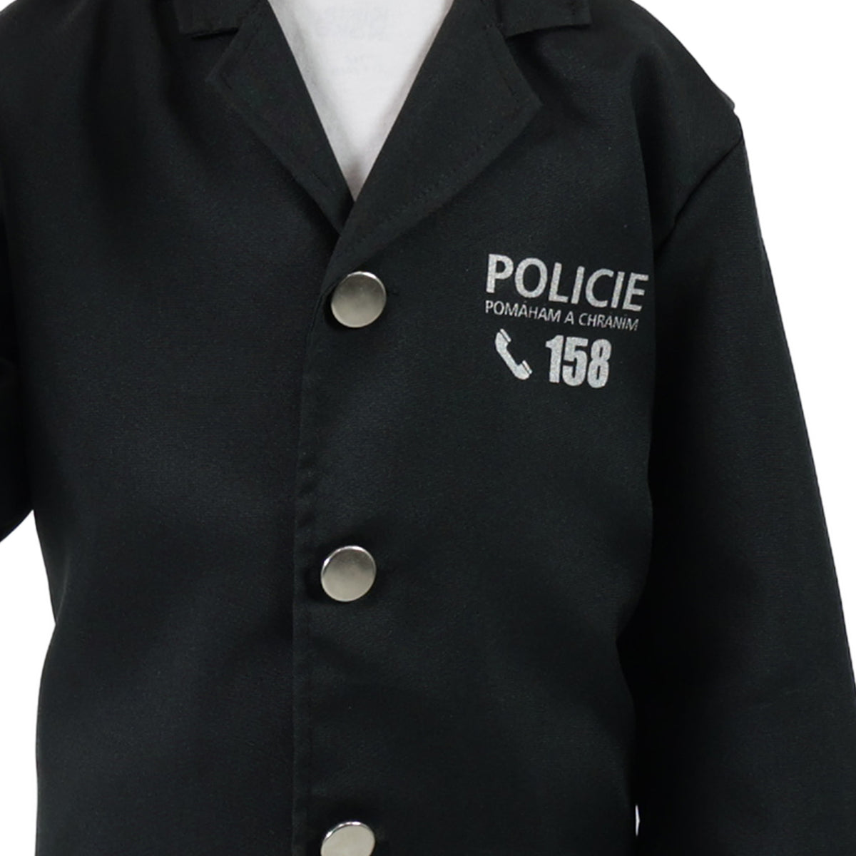 Children's police officer costume with cap, S