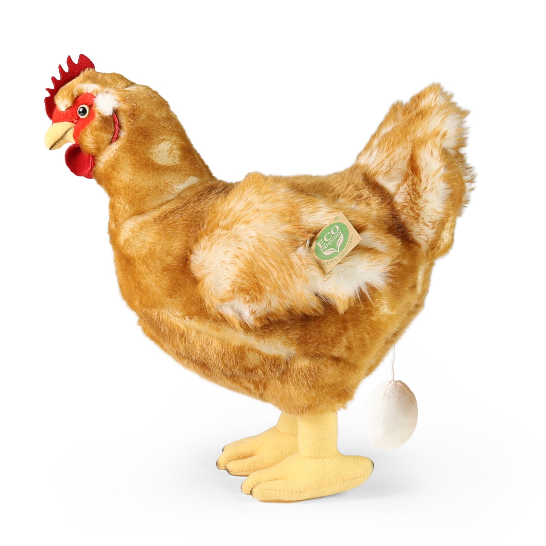 Standing Plush Chicken 33 cm with Egg