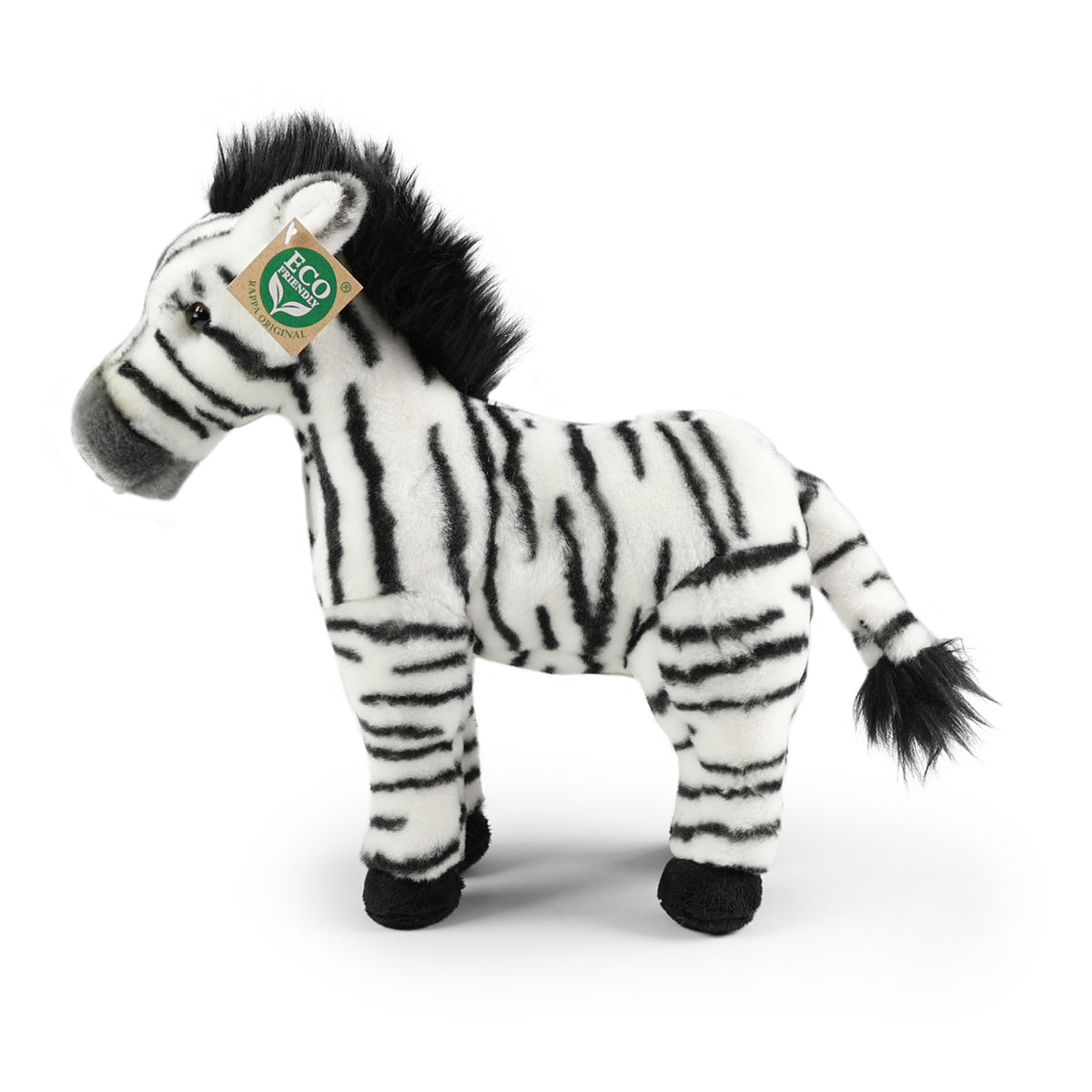Standing plush zebra 30 cm