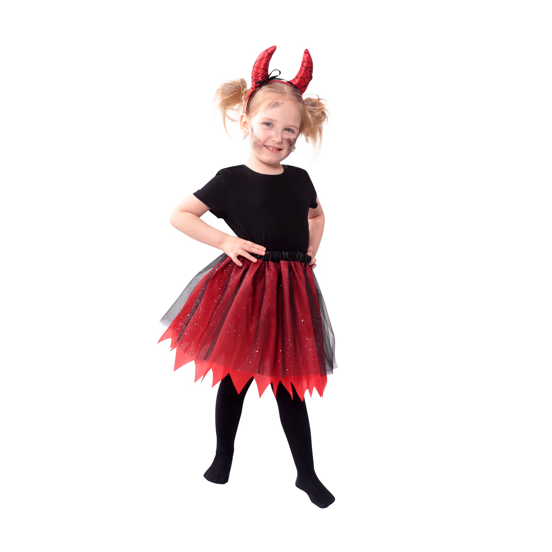 Children's devil costume tutu skirt with headband