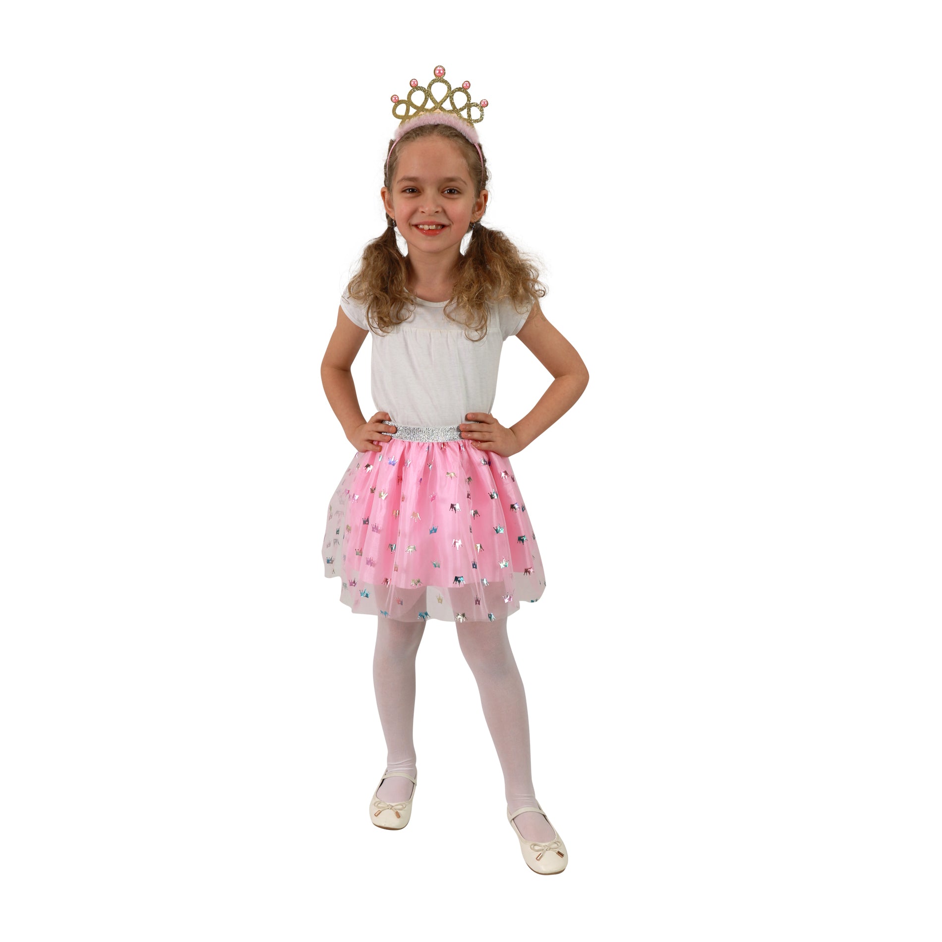 Princess tutu skirt costume with crown headband
