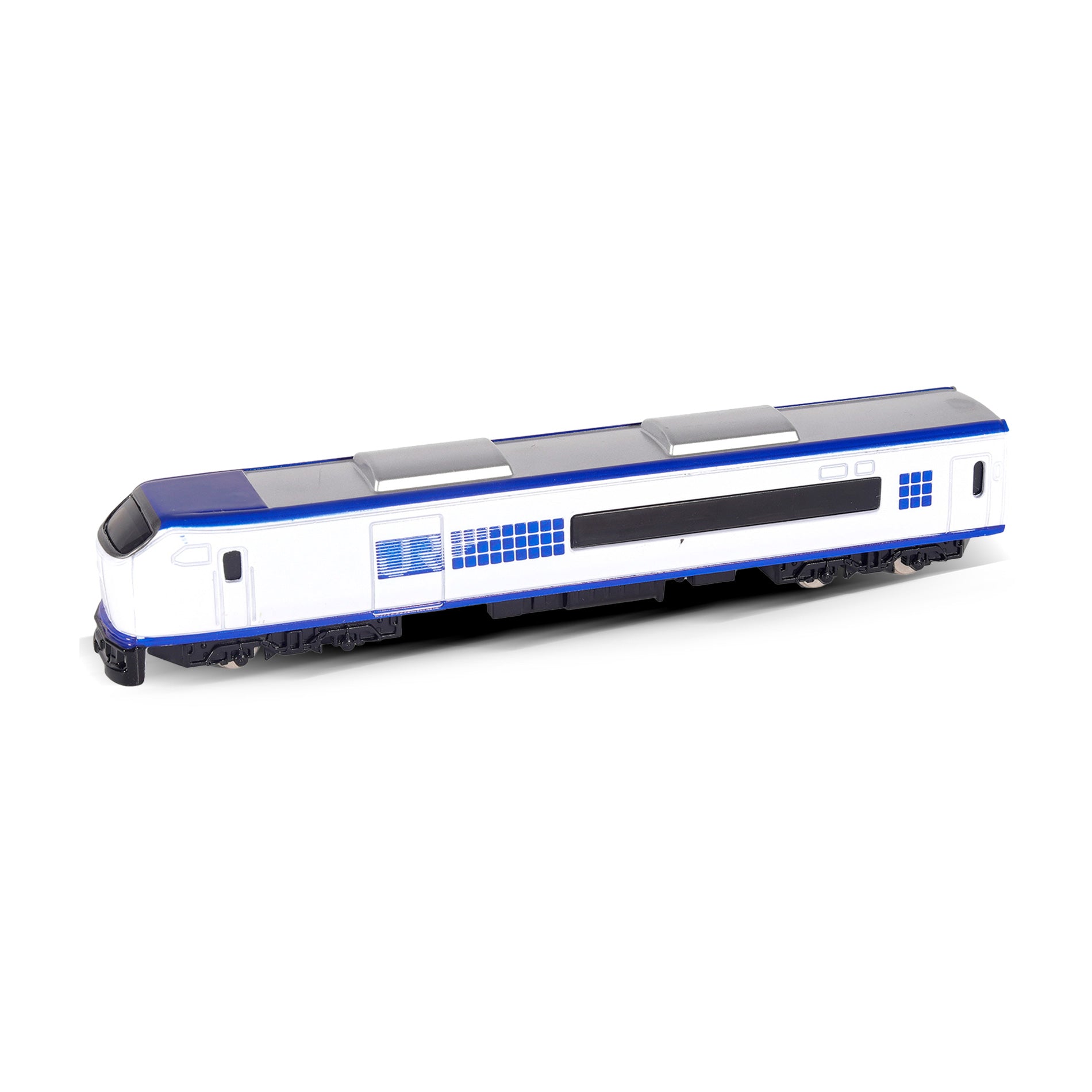 White metal mini locomotive 15 cm