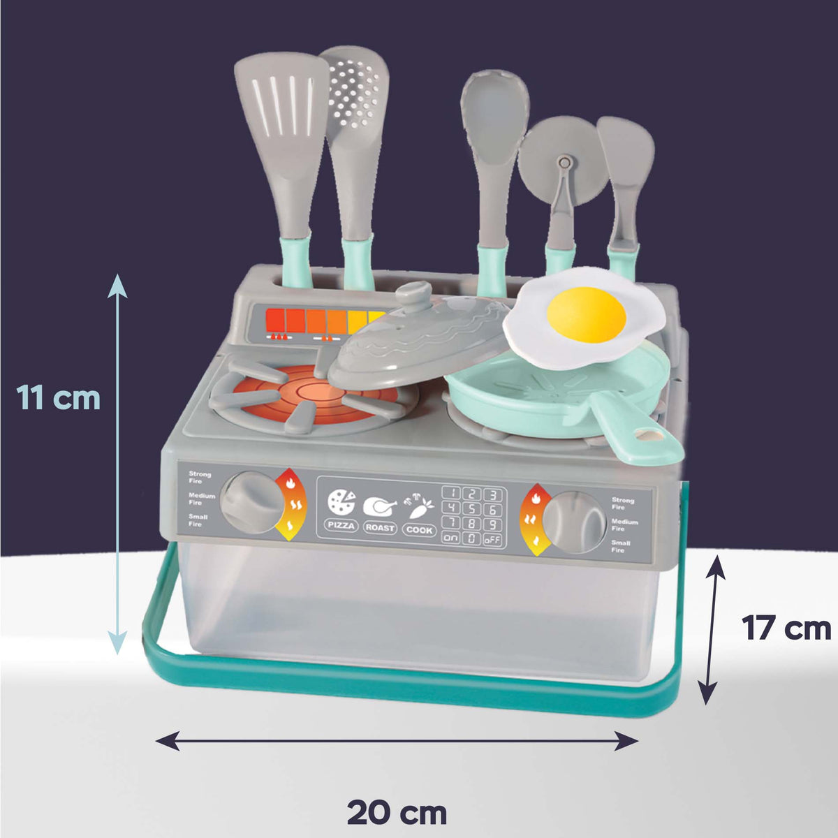 Kitchen play set with cooker and cookware