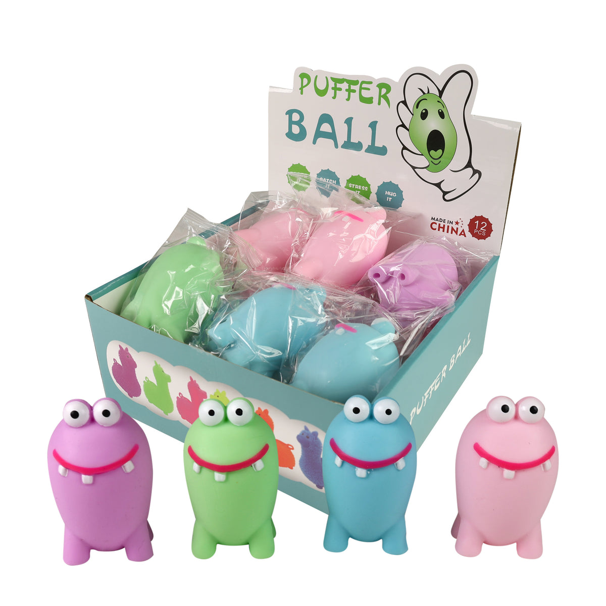 Antistress monster ball with light