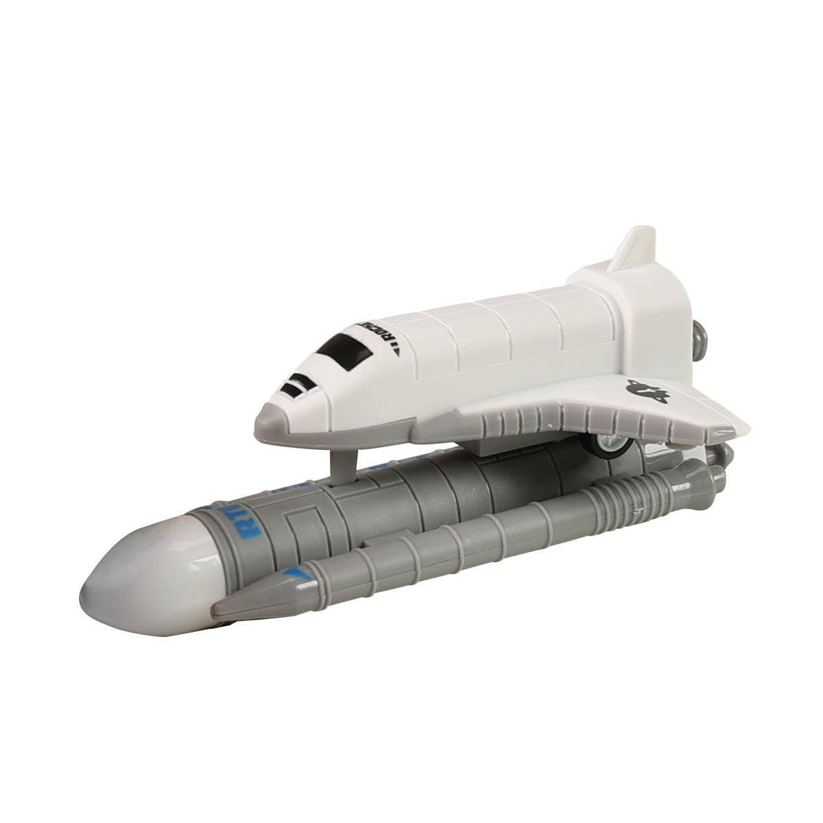 Space figure set with crane and launch platform