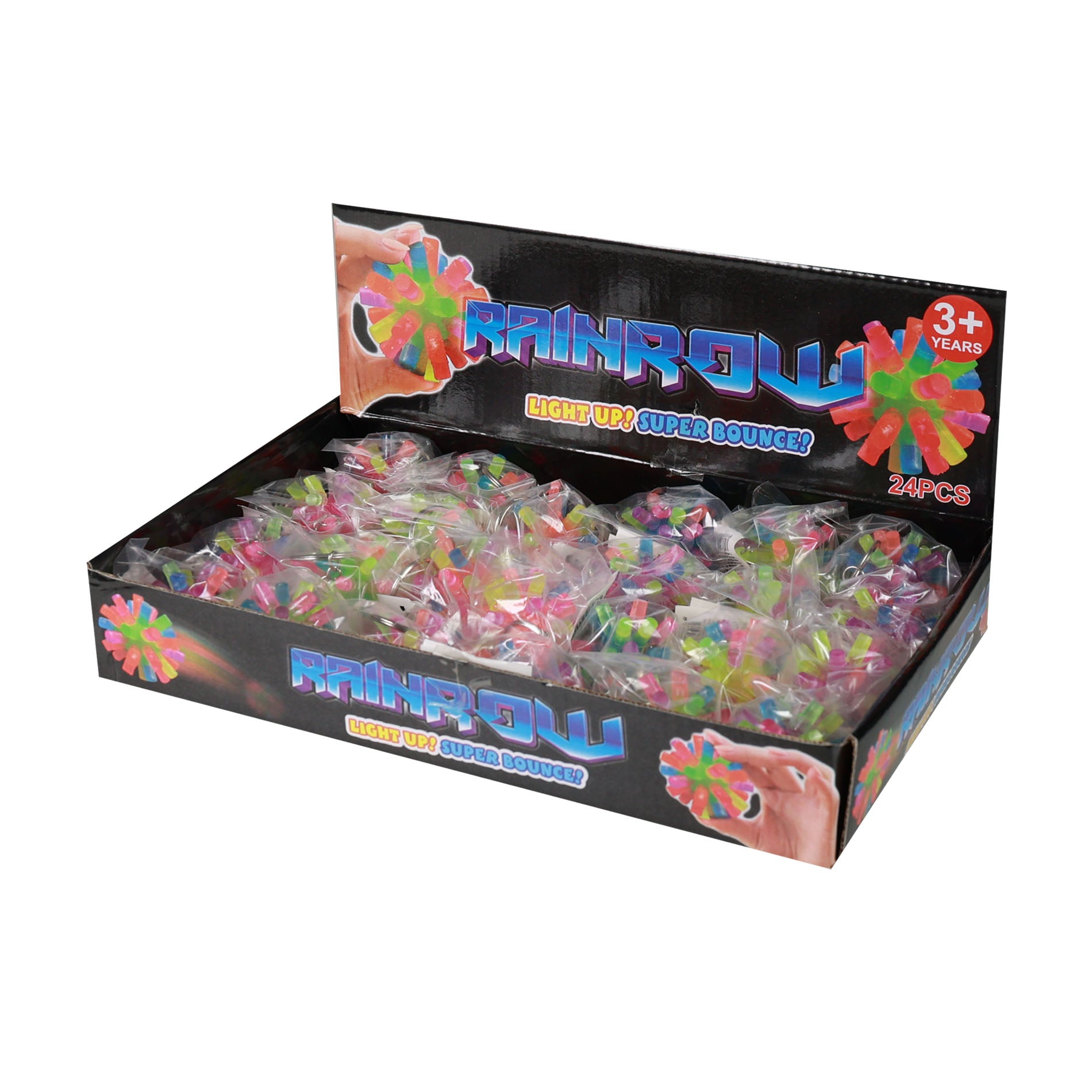 Spiky bouncing ball 4 cm, 24 pcs