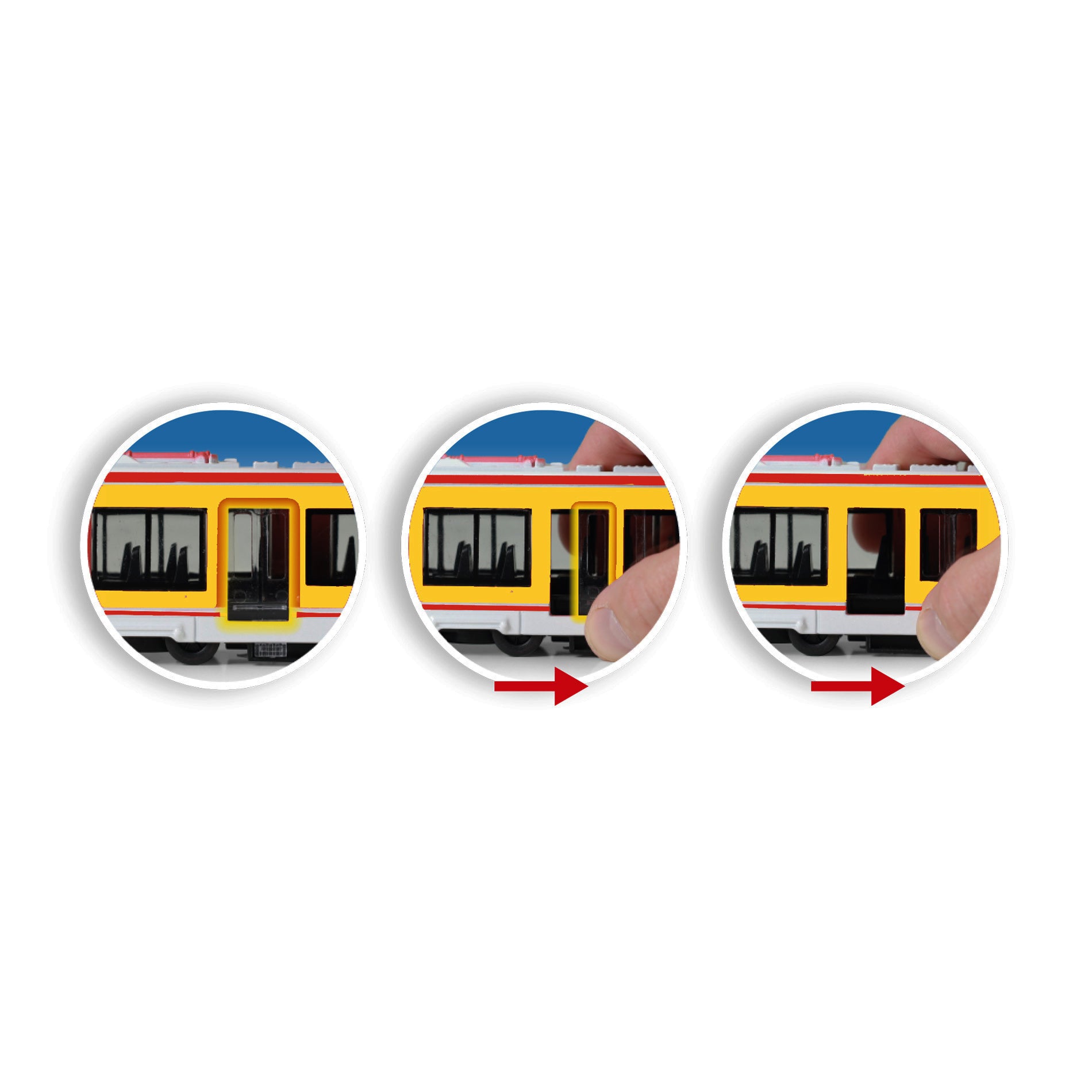 Yellow metal tram 20 cm