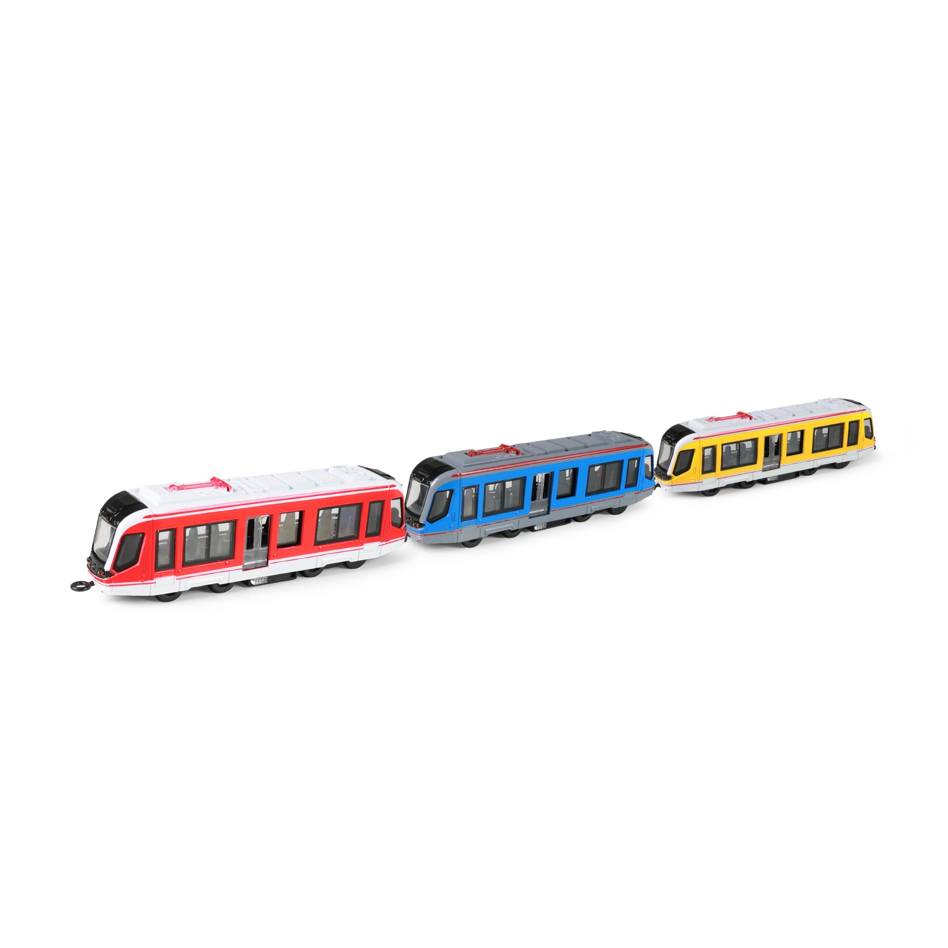 Yellow metal tram 20 cm