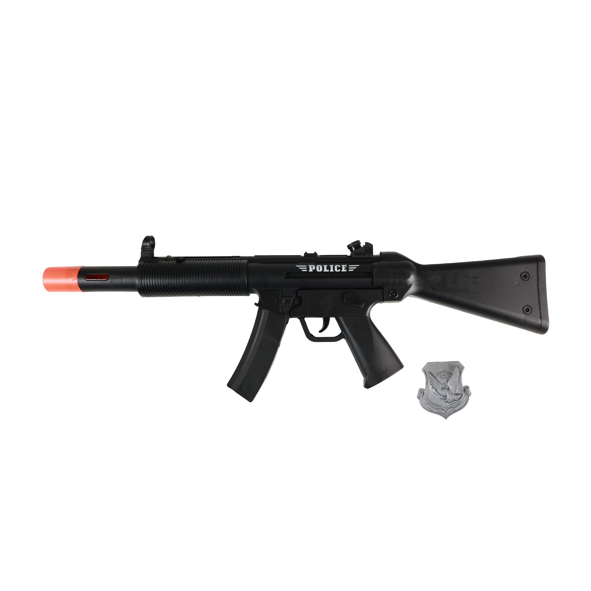 Police toy machine gun with sound and light 53 cm