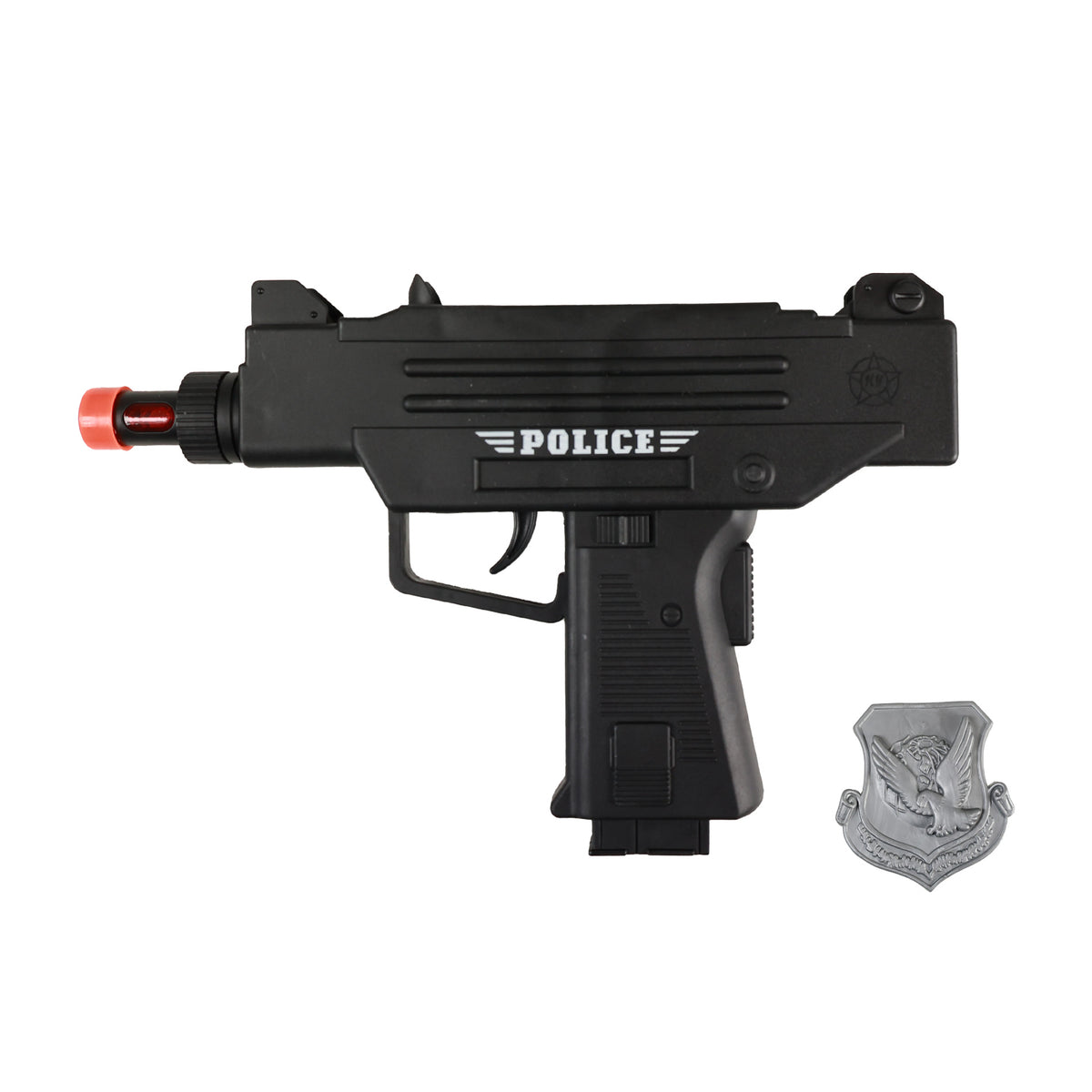 Police toy submachine gun with lights and sounds 23 cm
