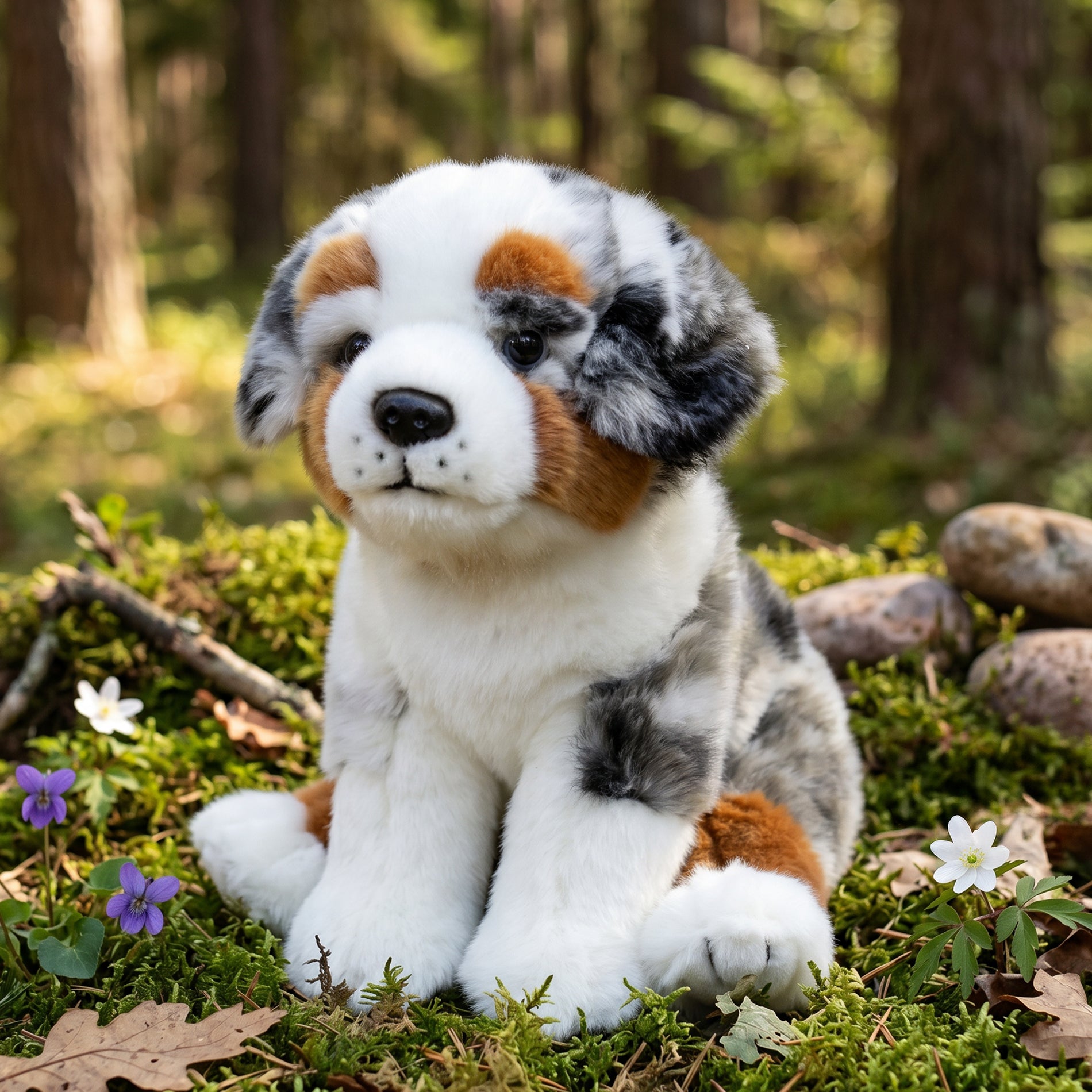 Plush Australian Shepherd dog 23 cm