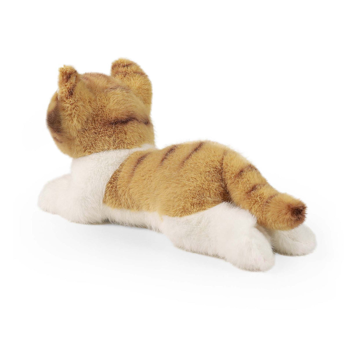 Plush brown-and-white cat 25 cm