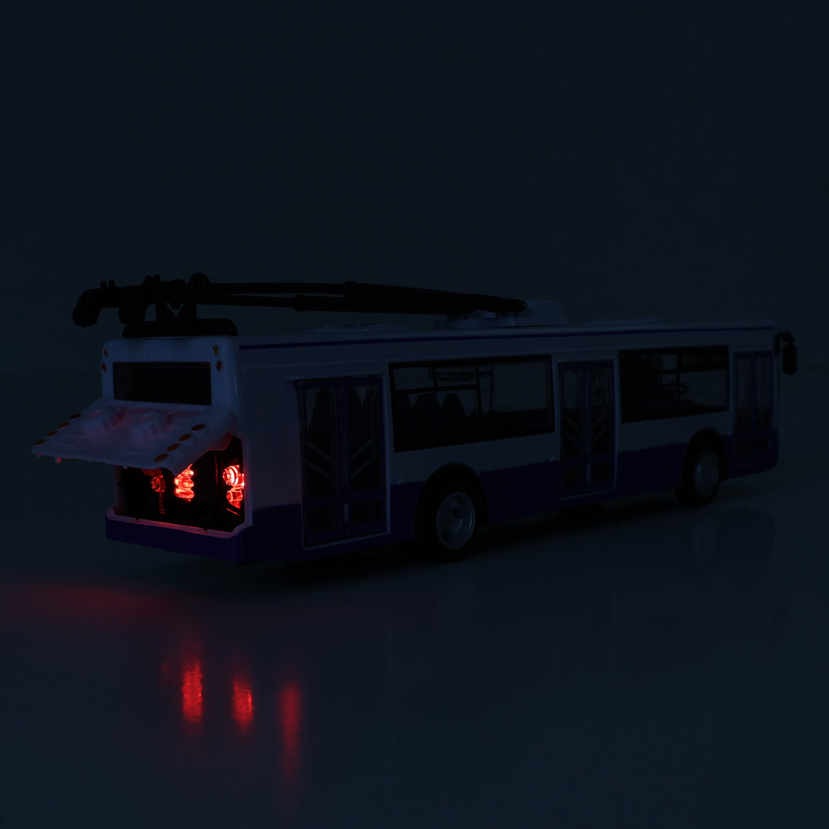 Blue trolleybus with Czech announcements 28 cm