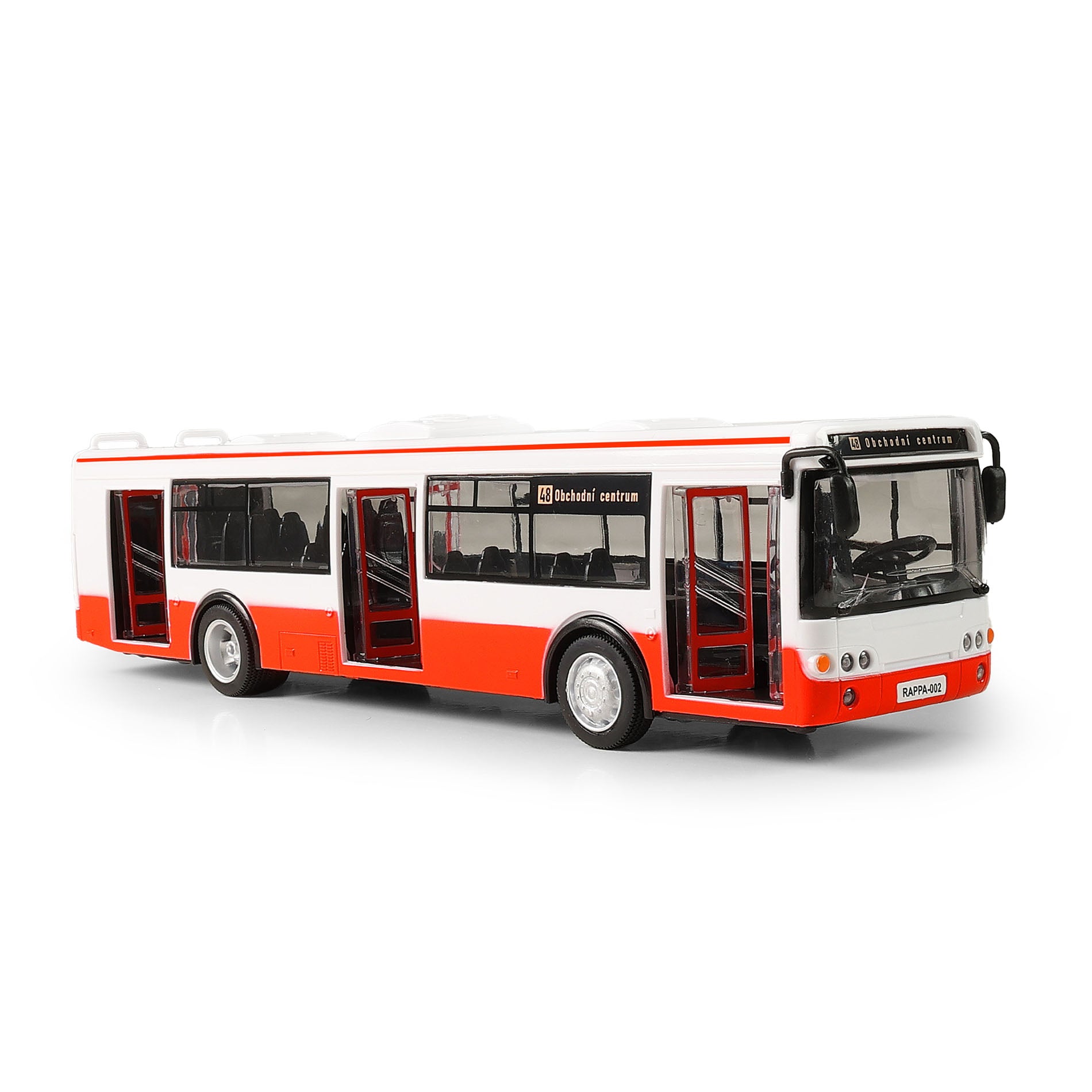 Toy bus with Czech stop announcements 28 cm