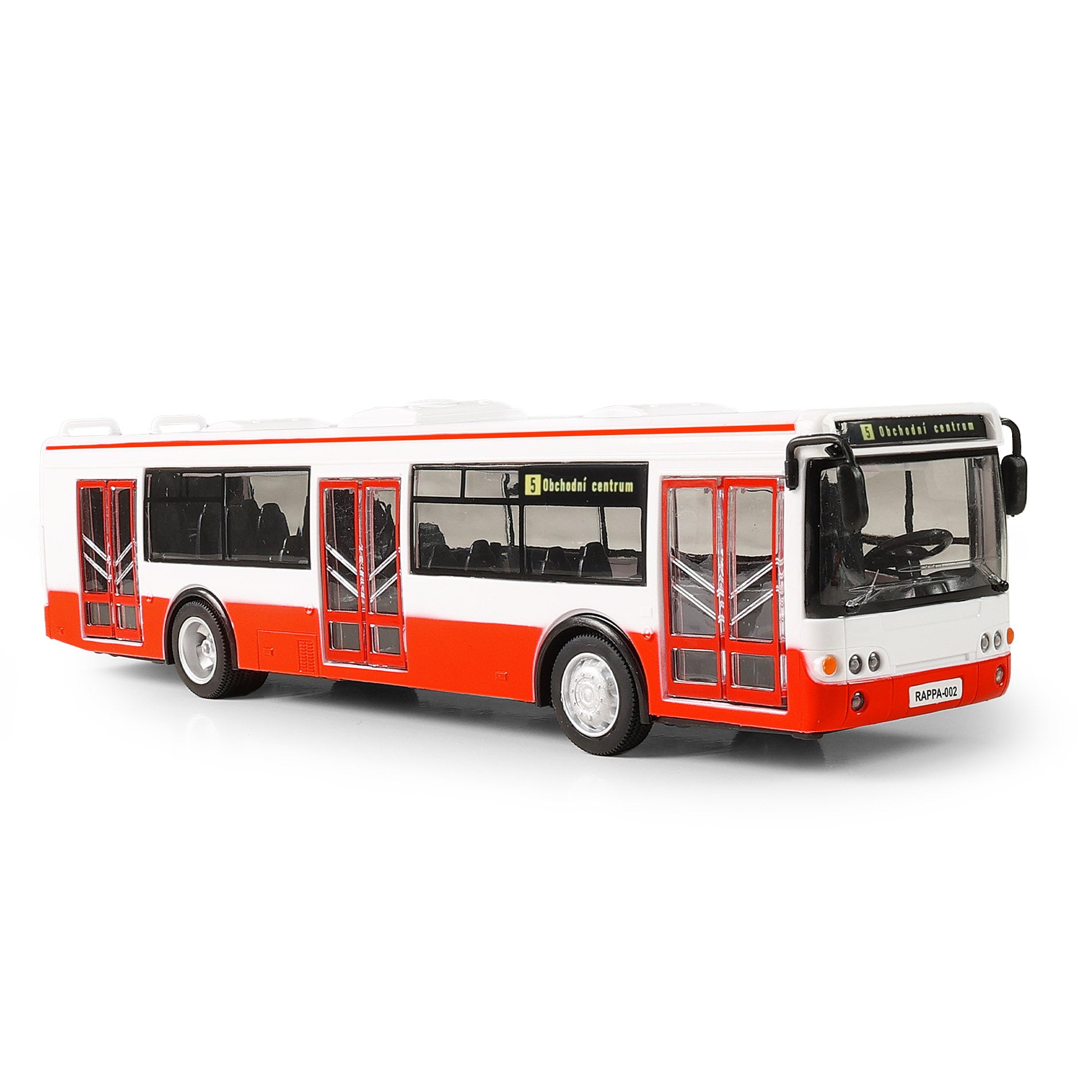 Toy bus with Czech stop announcements 28 cm