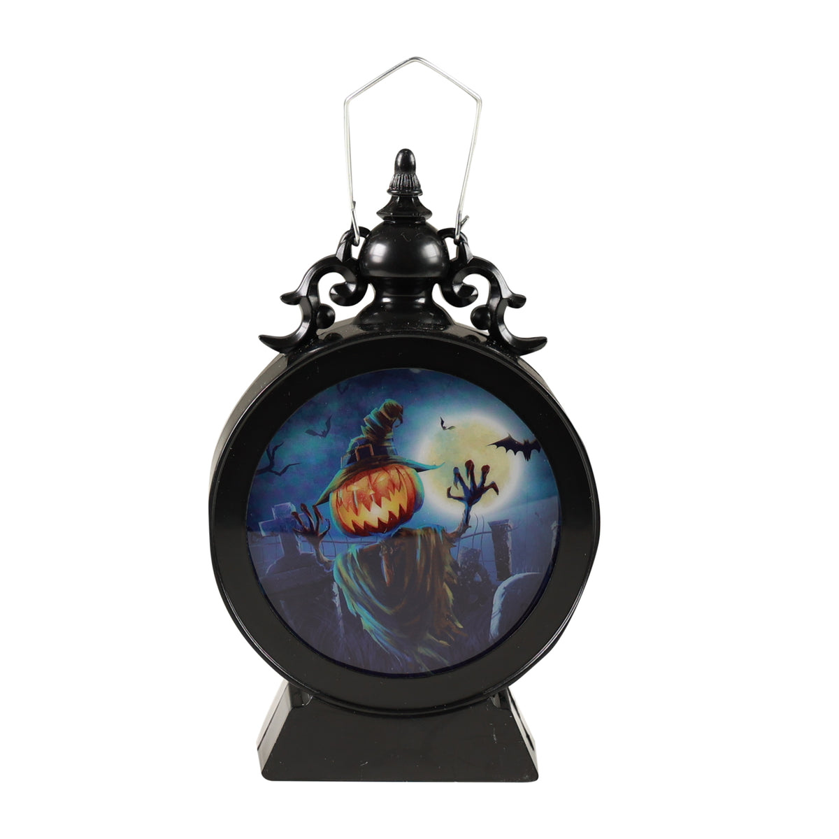 Round Halloween lamp with light 13 cm