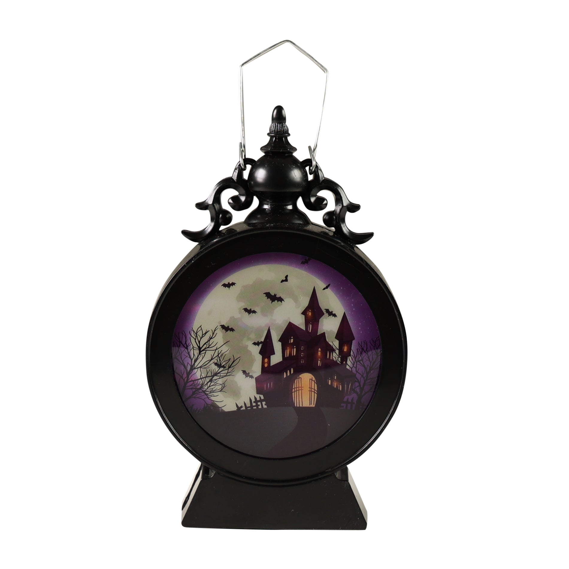 Round Halloween lamp with light 13 cm
