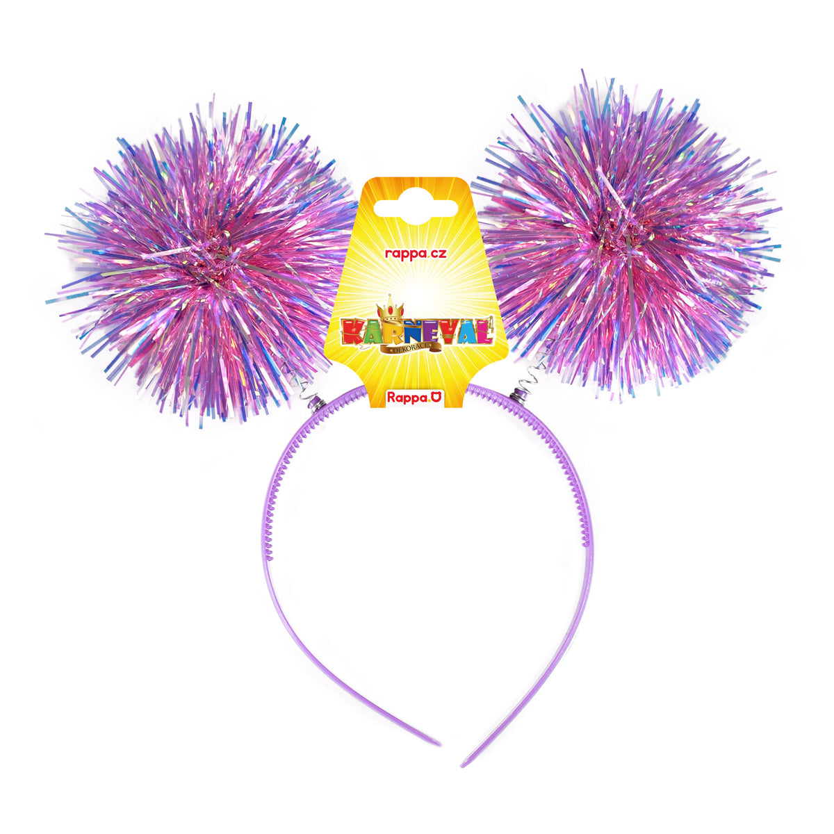 Carnival headband with pom-pom tassels