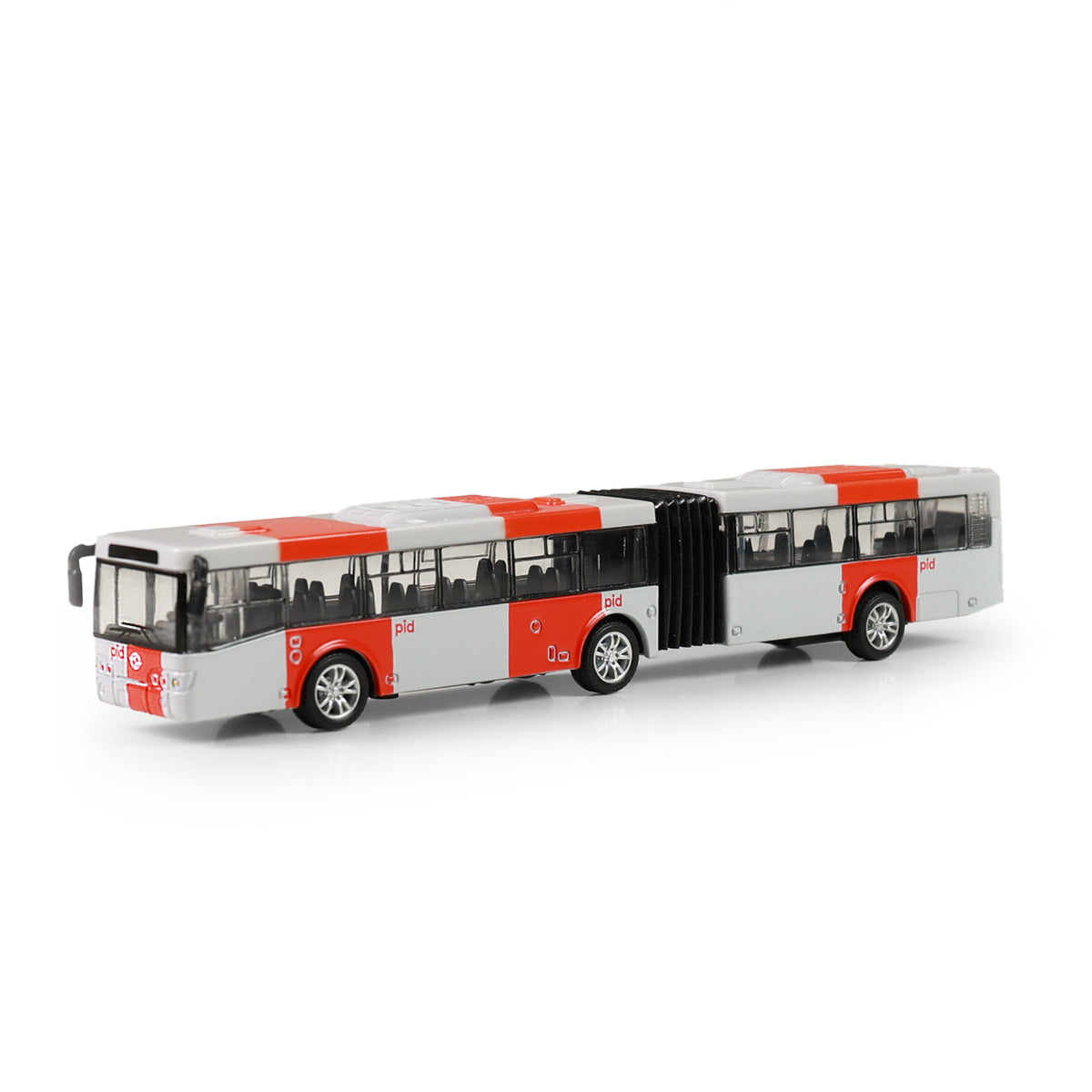 Metal articulated bus PID Prague 18 cm / PID Praha