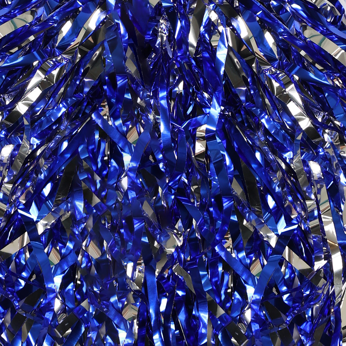 Blue and Silver Pom-Pom Cheer Batons 2 pcs