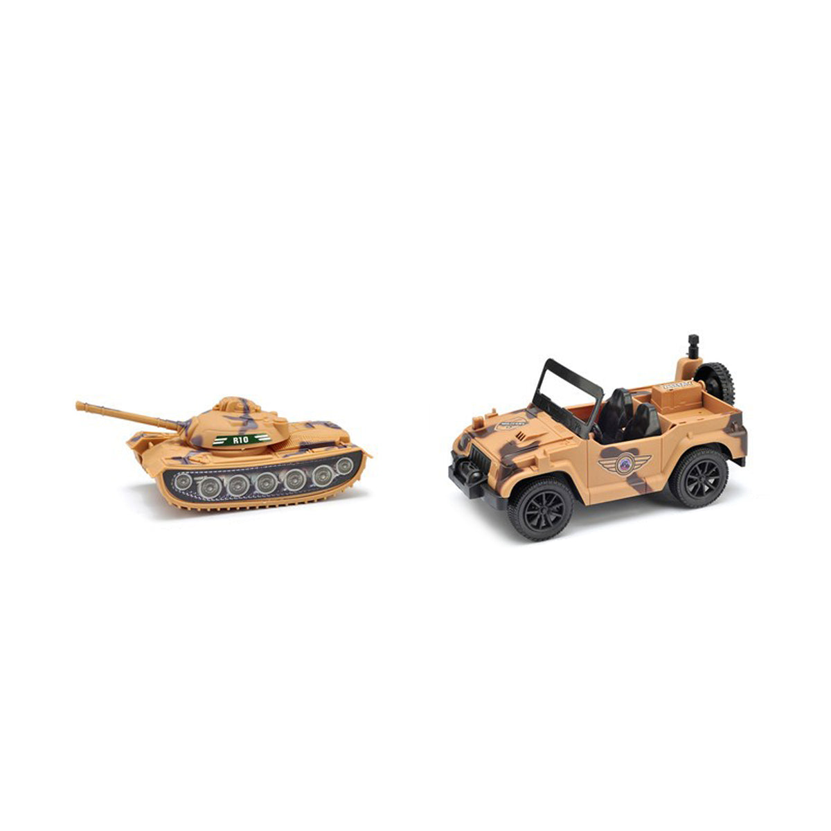 Military play set with helicopter, lights and sounds
