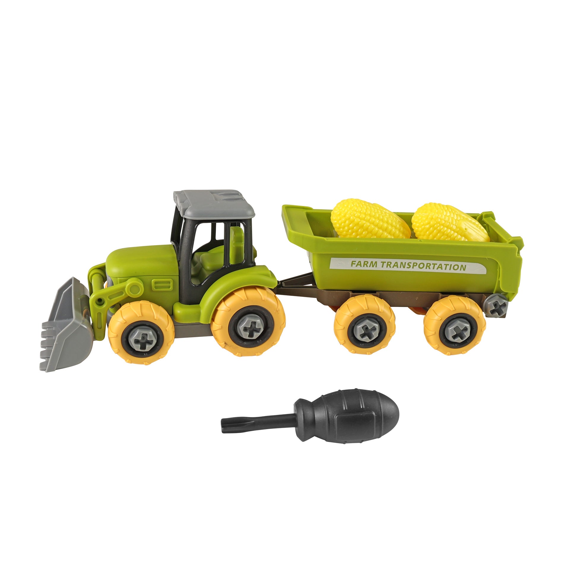 Screw-Together Tractor Loader with Trailer 27 cm