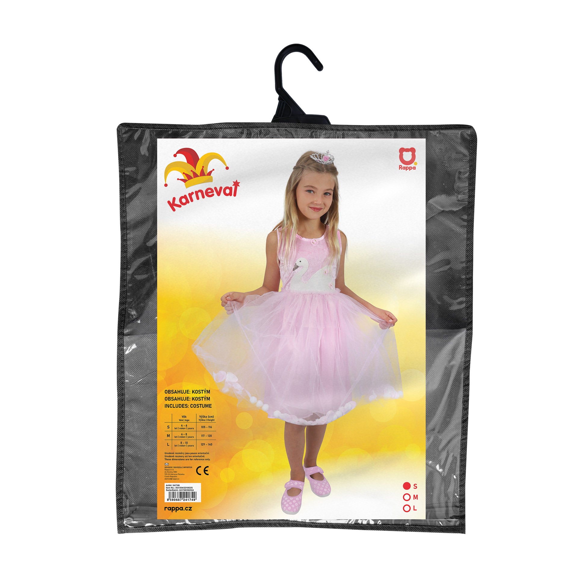 Swan Princess Costume for Children, Size S