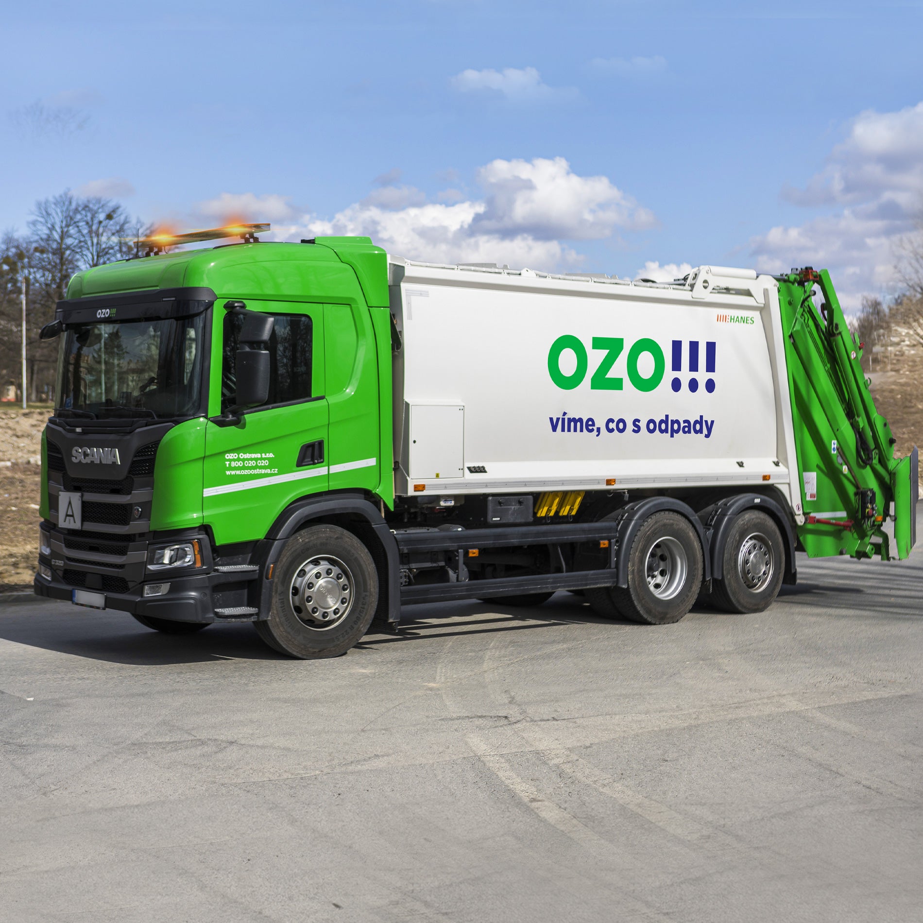 Metal garbage truck 15 cm / OZO Ostrava