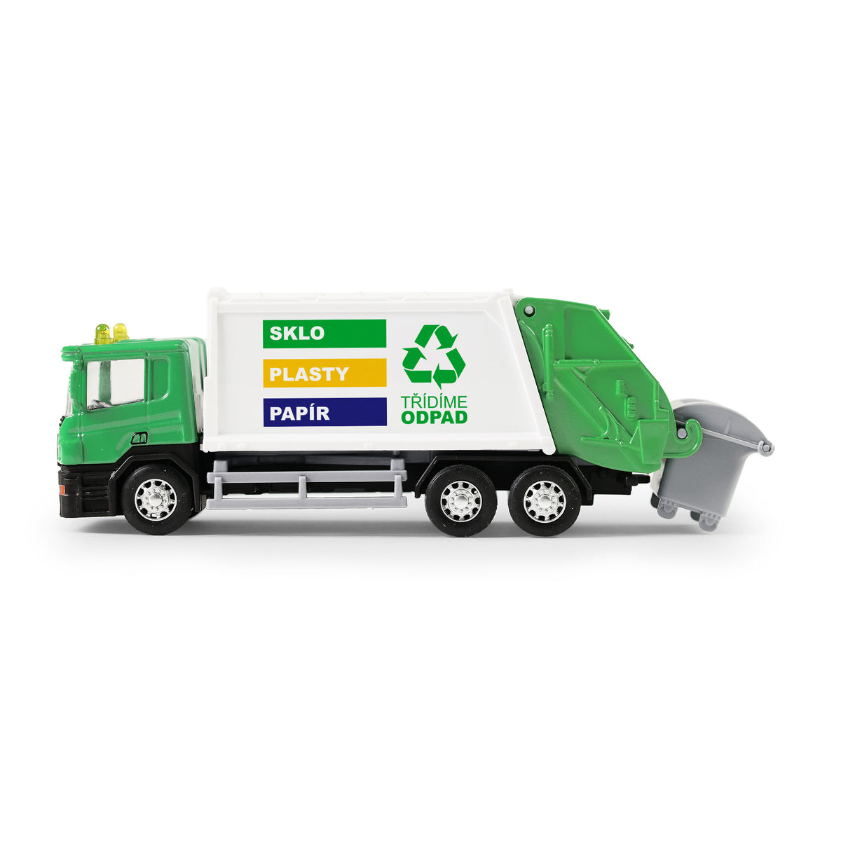 Metal garbage truck 15 cm
