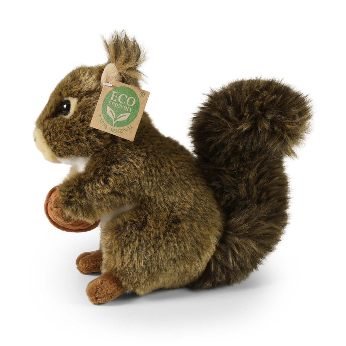 Eco-friendly plush squirrel with nut 17 cm