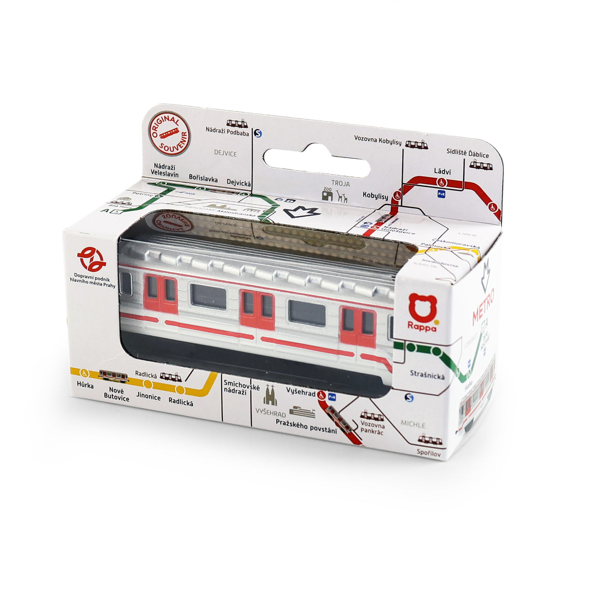 Prague Metro metal train set mini 8 cm / Pražské metro