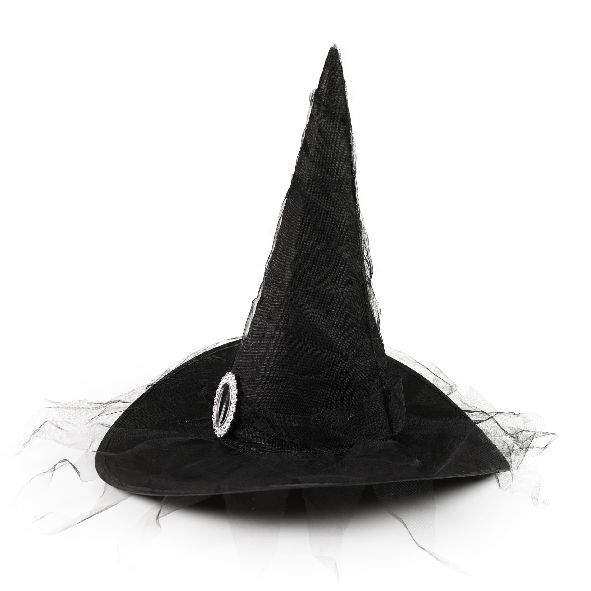Children's witch hat with silver buckle