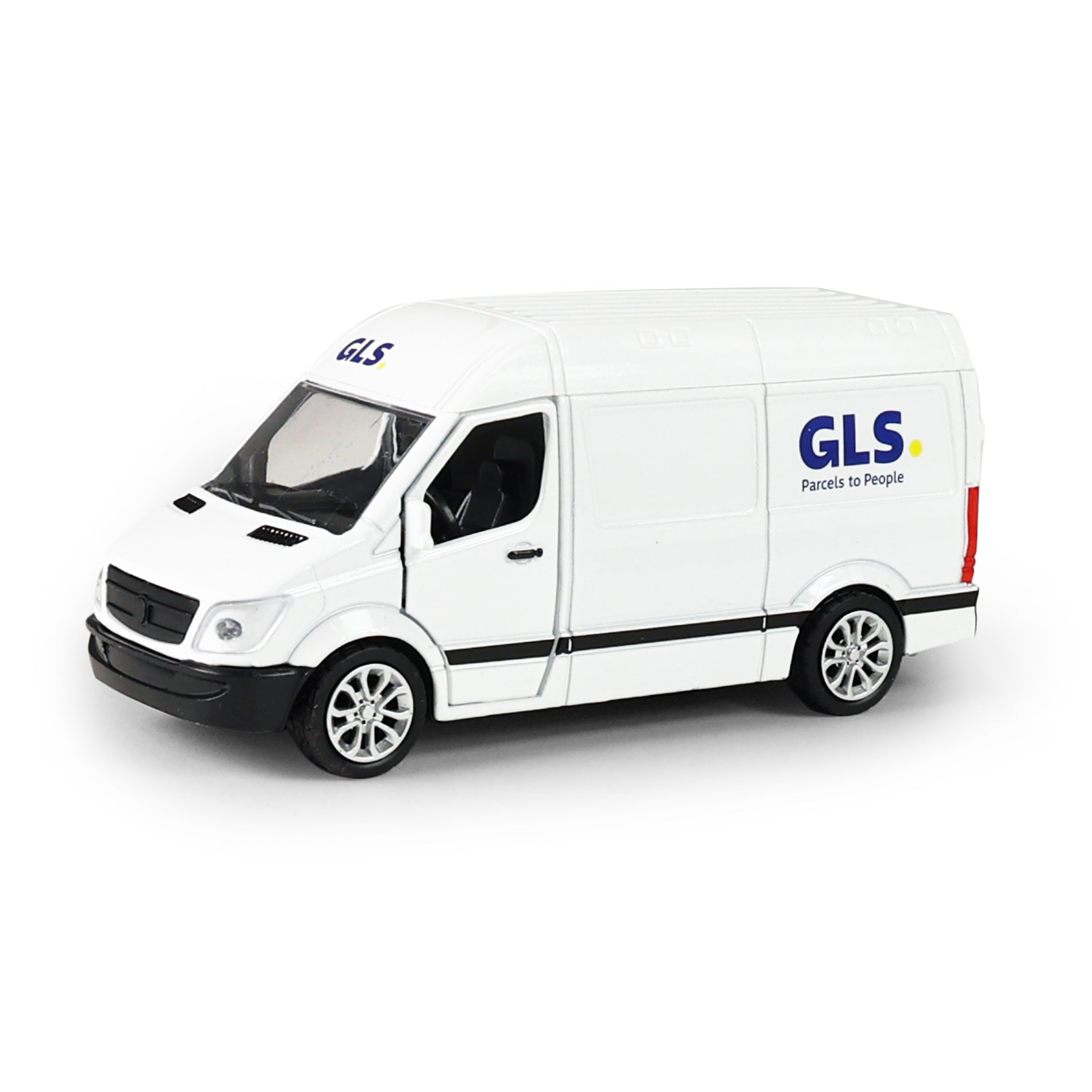 Metal GLS delivery van with opening doors 12 cm