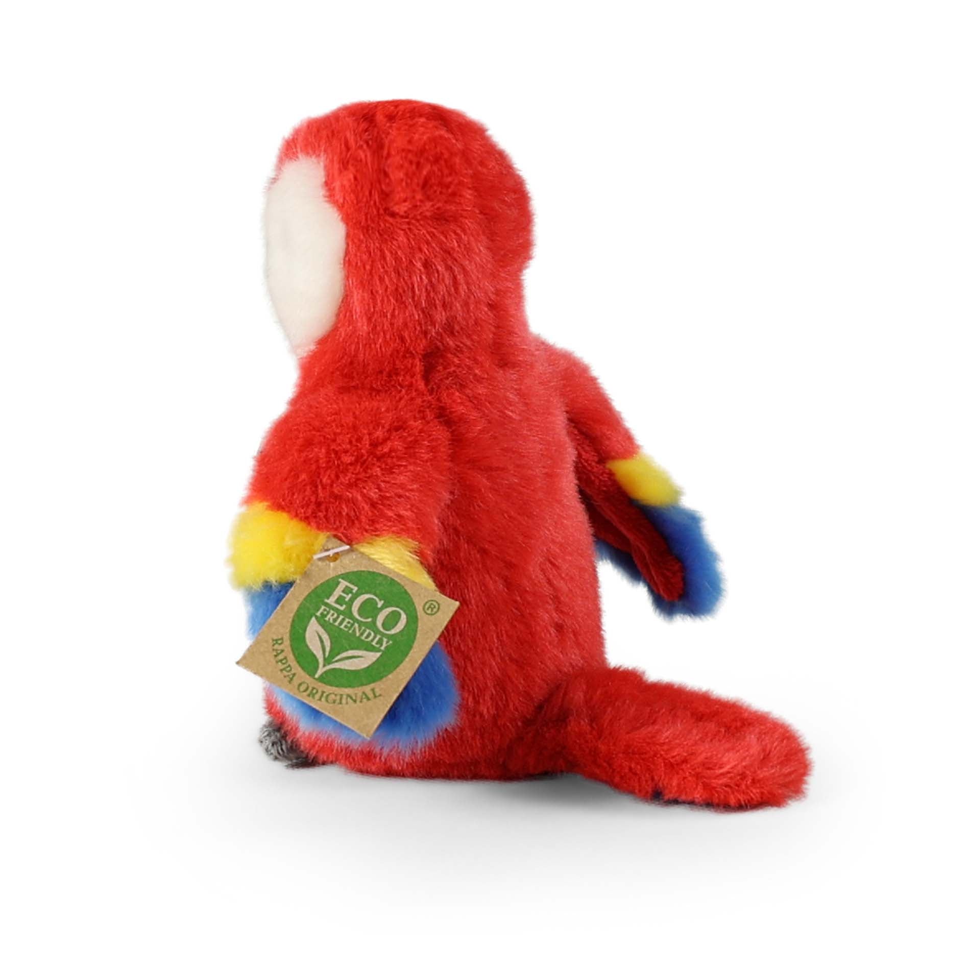 Plush red macaw 16 cm