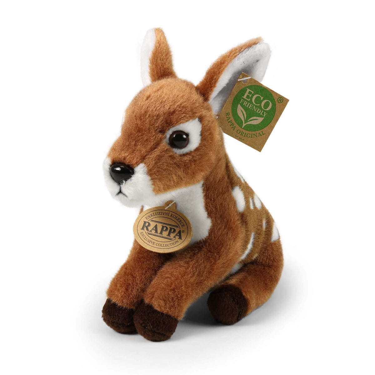 Plush sitting fawn 20 cm, eco-friendly