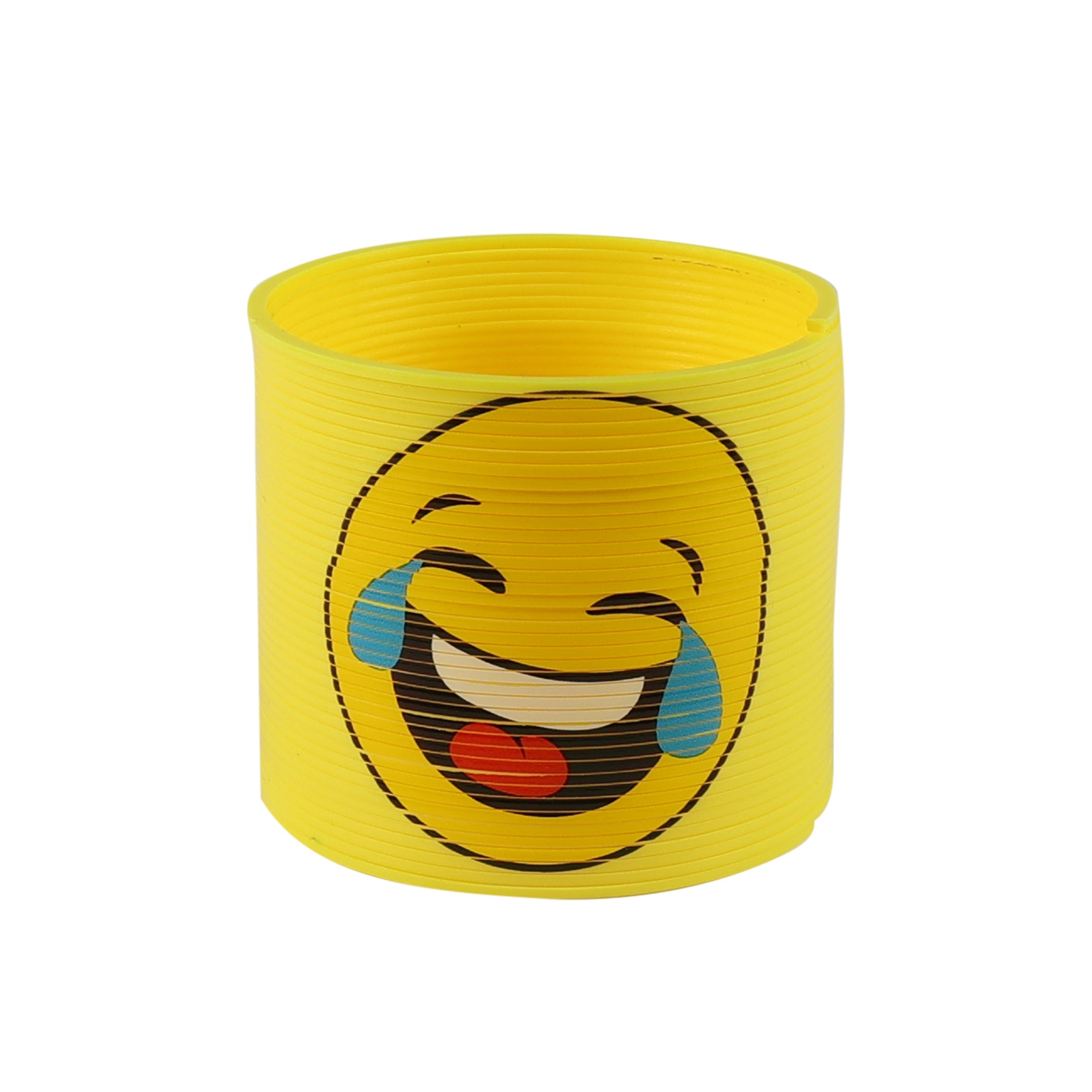 Yellow magic spring with smiley face, 12 pcs