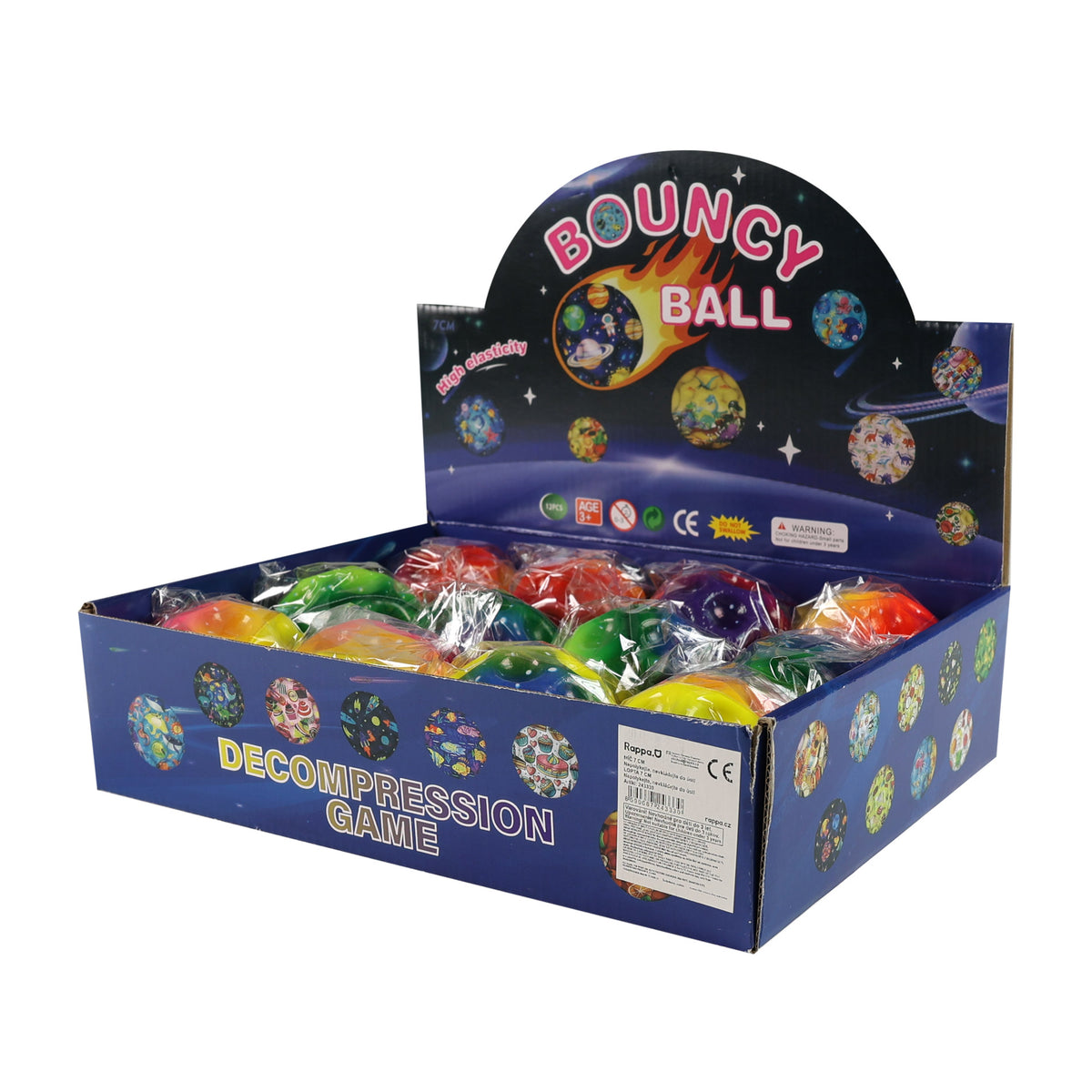 Rainbow bouncing ball 7 cm