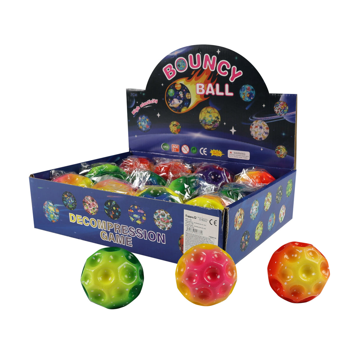 Rainbow bouncing ball 7 cm