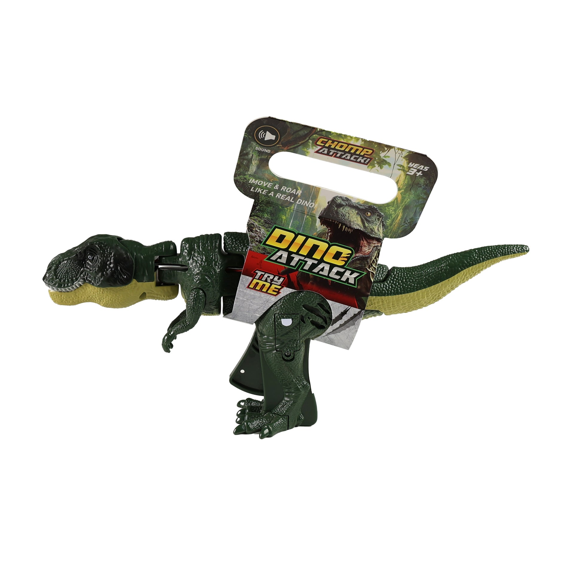 Moving T-Rex dinosaur toy with sound and light
