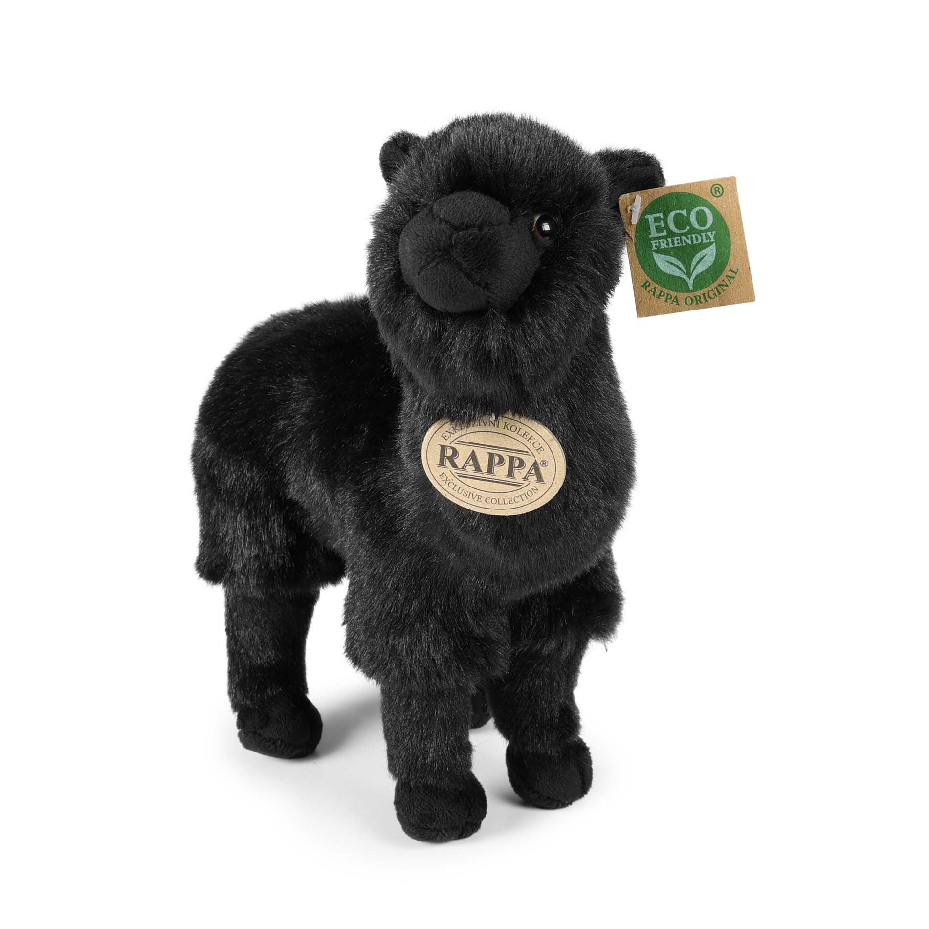 Black Alpaca Llama Plush Toy 23 cm