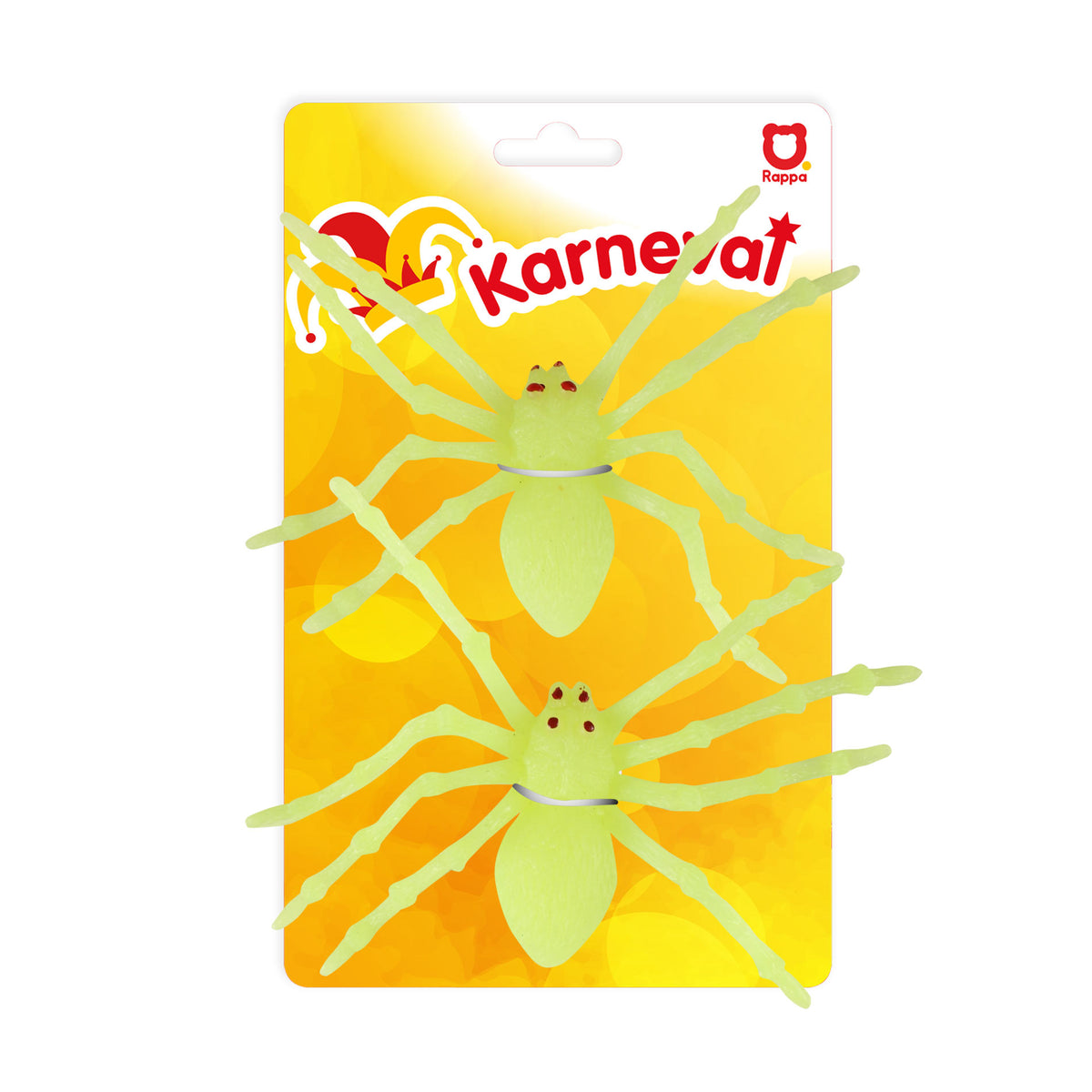 Glow-in-the-dark spider decorations 2 pcs