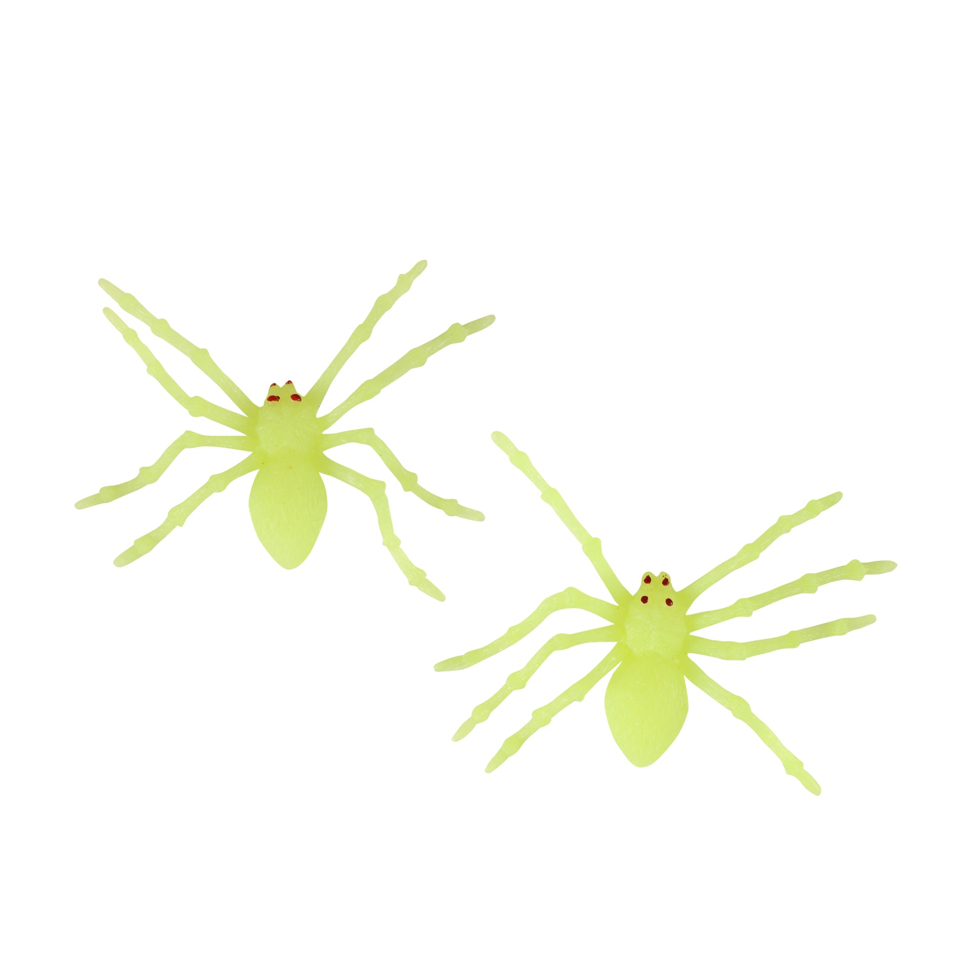 Glow-in-the-dark spider decorations 2 pcs