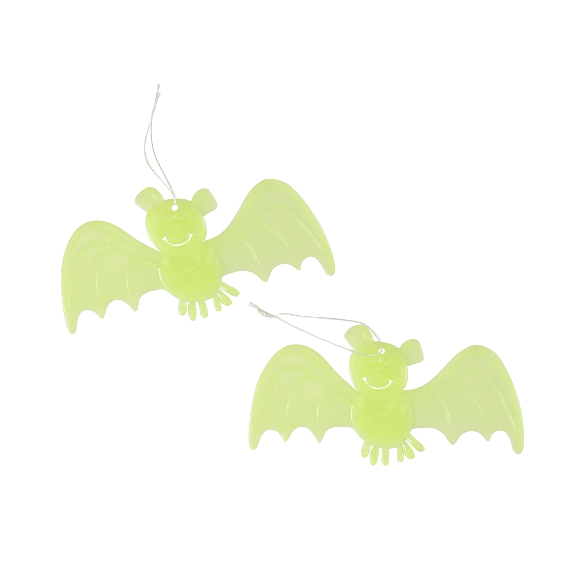Glow-in-the-dark bat decorations 2 pcs