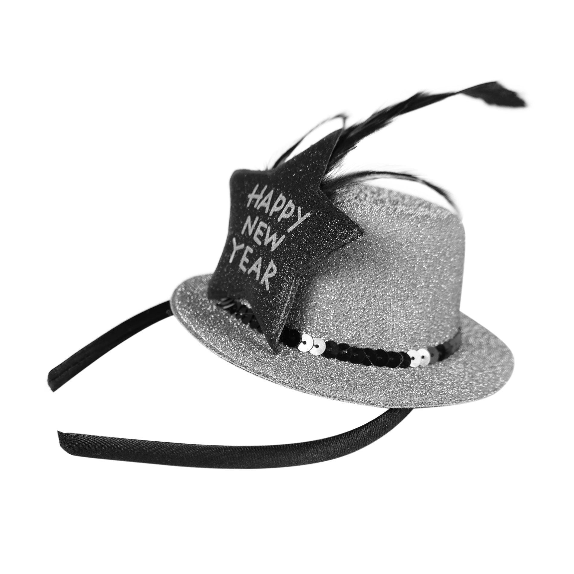 Happy New Year mini top hat headband